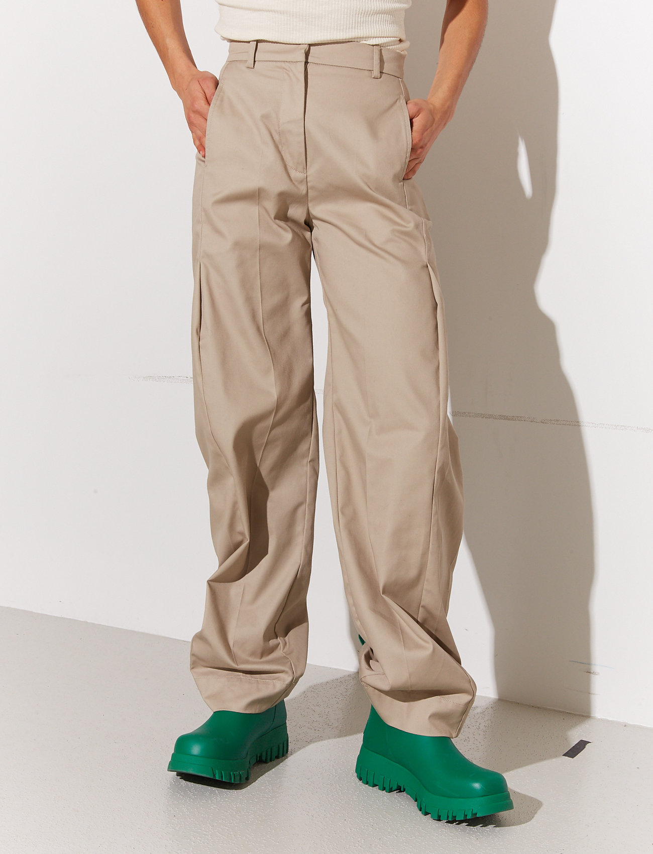 HOLZWEILER - Vidda Trousers - bukser med brede ben - sand - 0