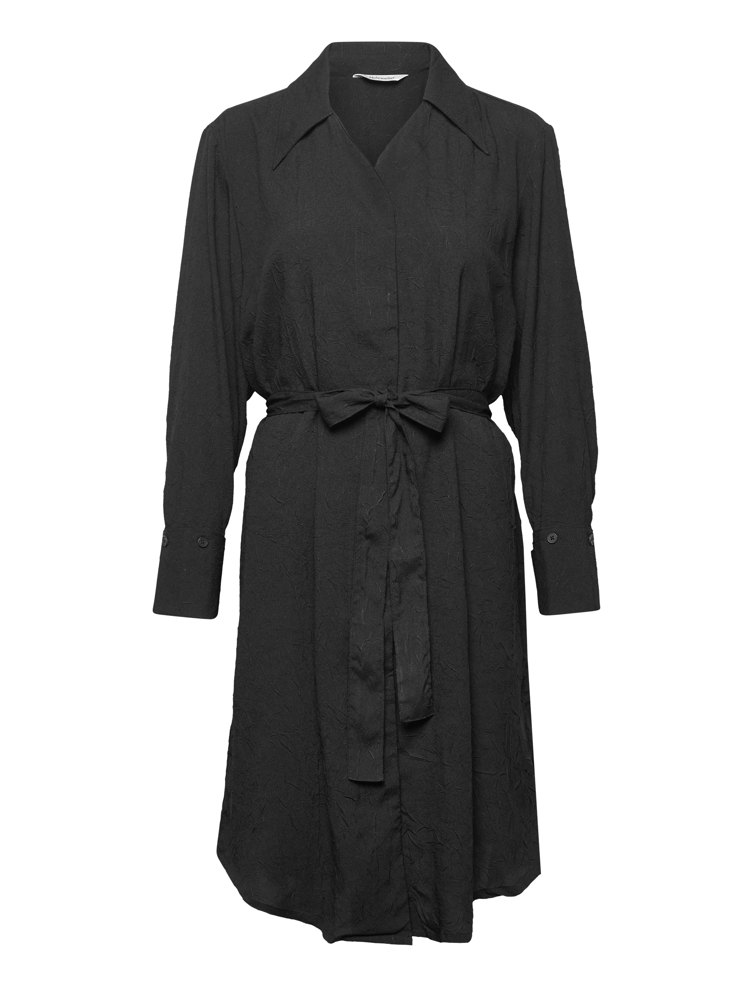 HOLZWEILER Evi Structure Kleid Schwarz - XS - Damen