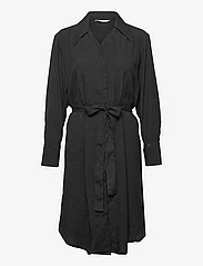HOLZWEILER - Evi Structure Dress - skjortklänningar - black - 0