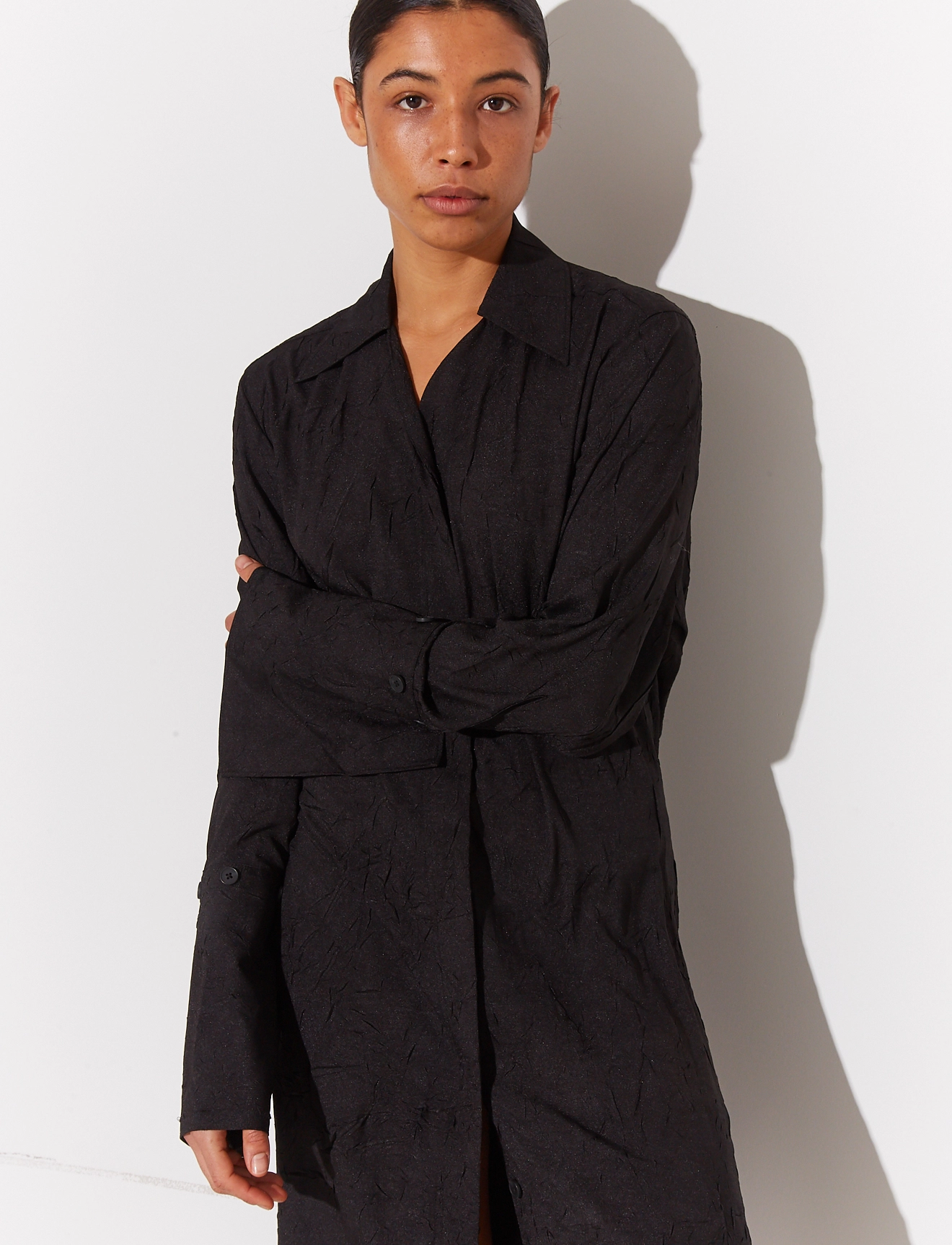 HOLZWEILER - Evi Structure Dress - skjortekjoler - black - 3