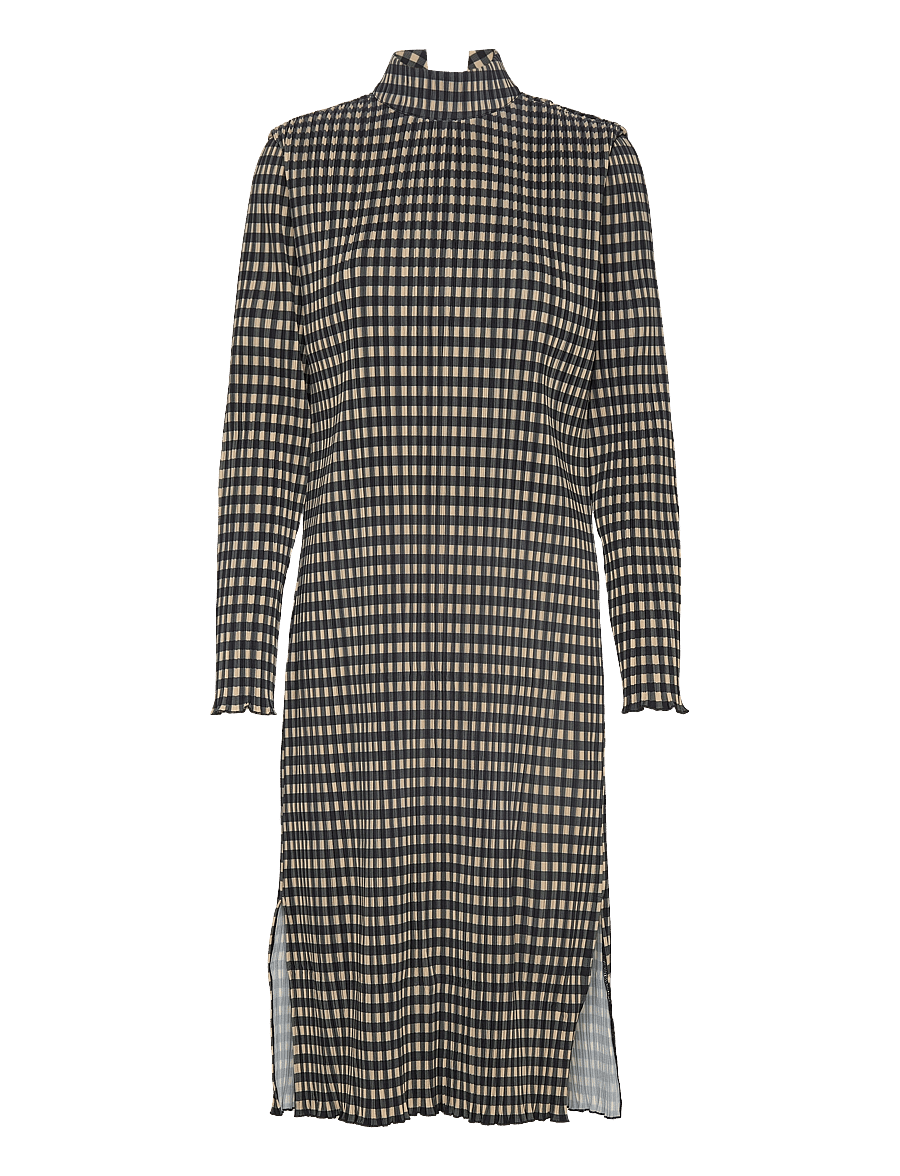 HOLZWEILER - Galia Check Dress - midikleidid - beige check - 1