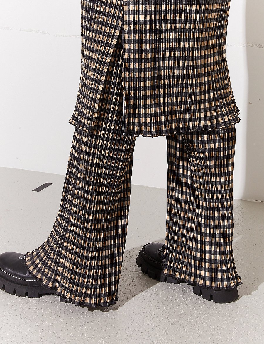 HOLZWEILER - Galia Check Dress - midikleidid - beige check - 4