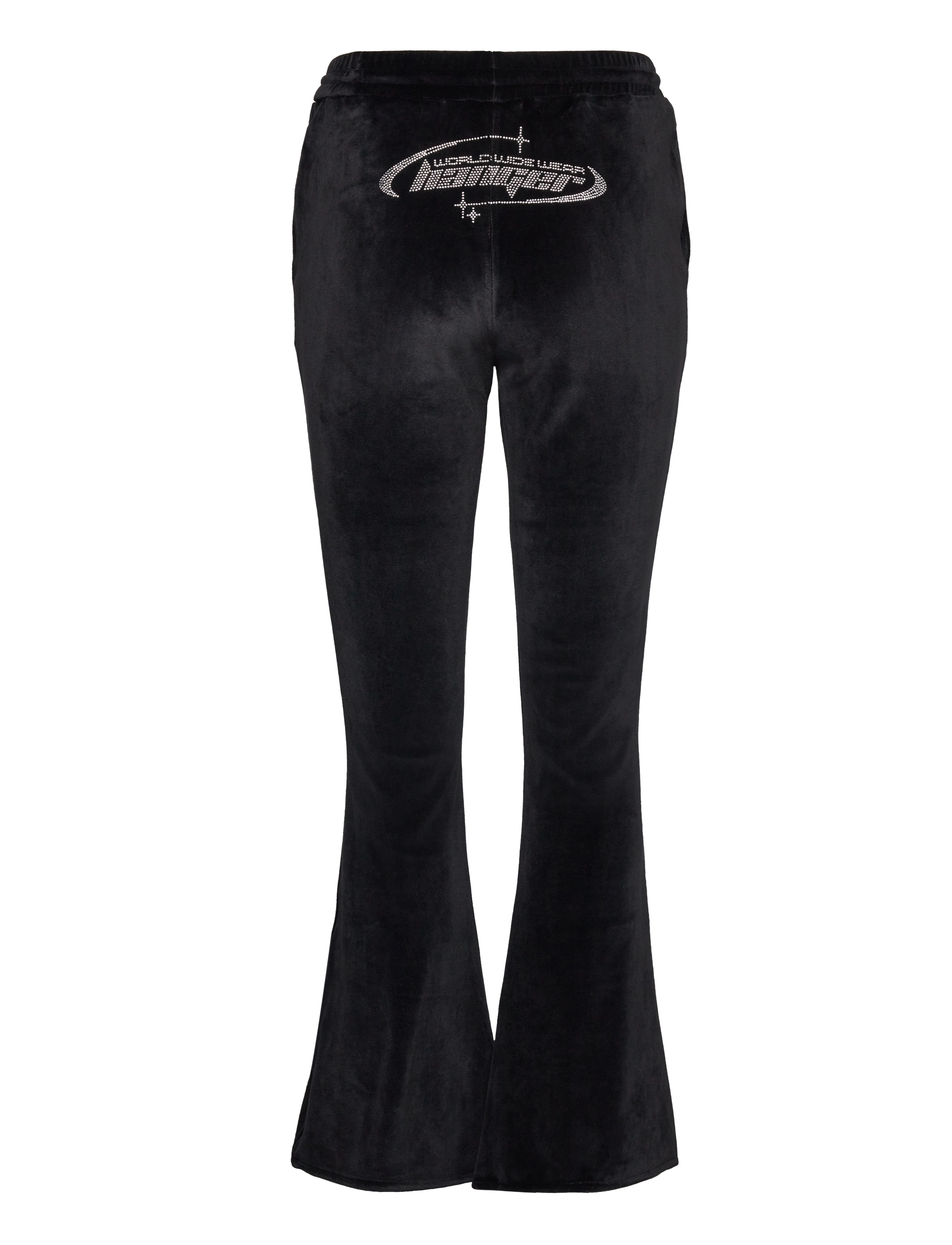 HOLZWEILER - W. Hanger Velvet Rhinestone Trousers - sweatpants - black - 2
