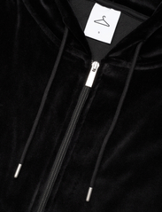 HOLZWEILER - W. Hanger Velvet Rhinestone Zip Hoodie - hoodies - black - 5