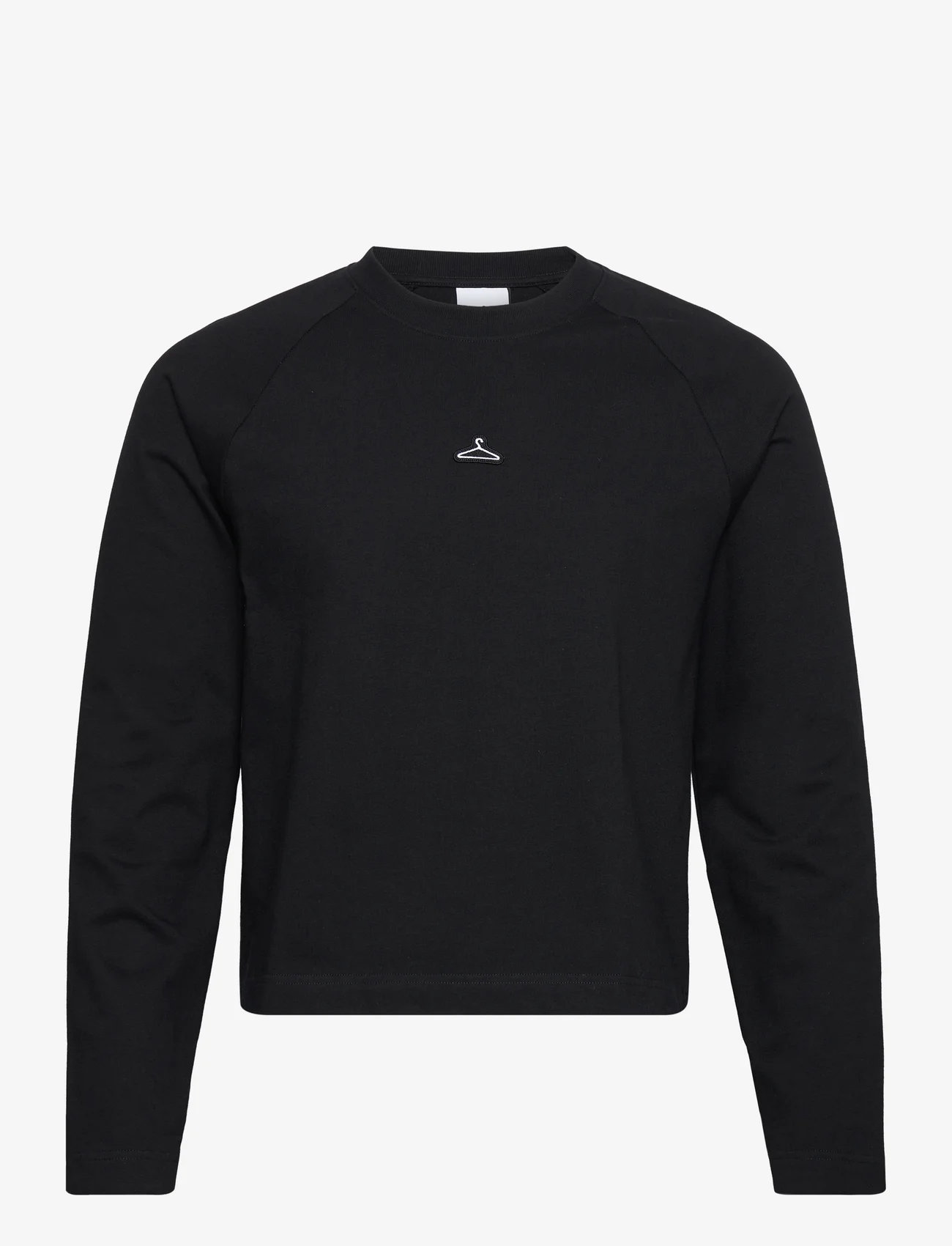 HOLZWEILER - M. Hanger Crop Longsleeve - basic t-shirts - black - 0