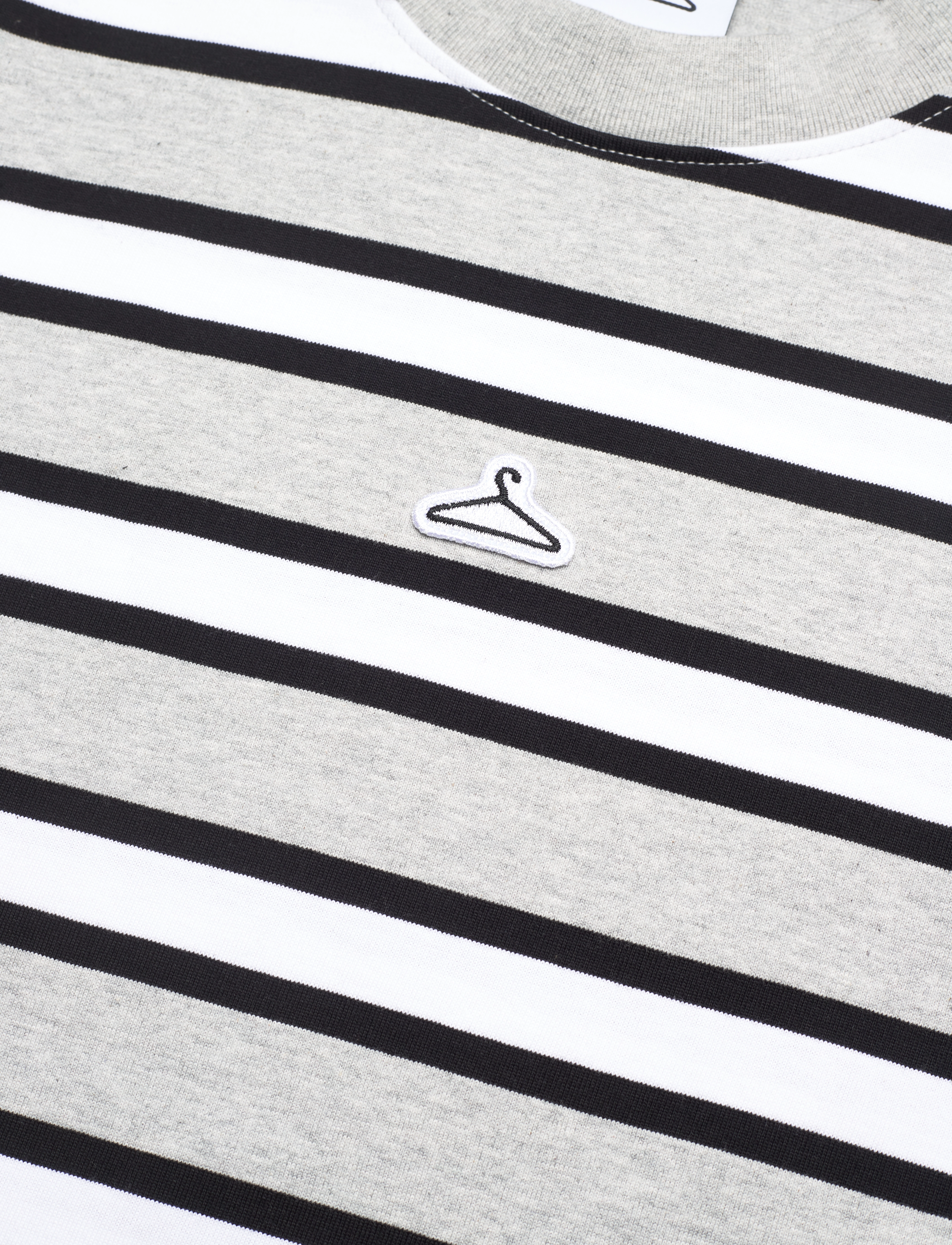 HOLZWEILER - M. Hanger Striped Tee - grey mix - 2