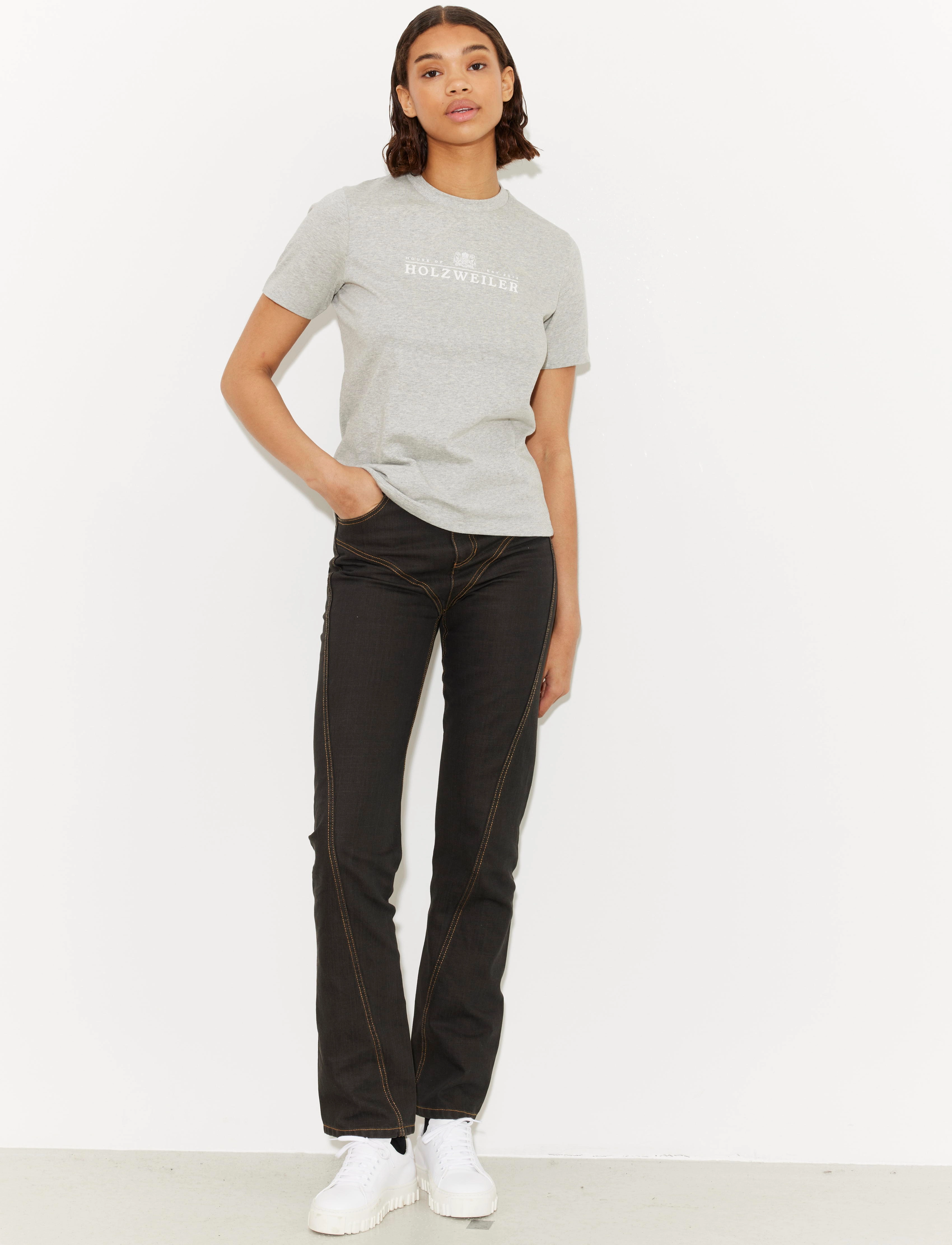 HOLZWEILER - Penny Print Tee - lt. grey mix - 3