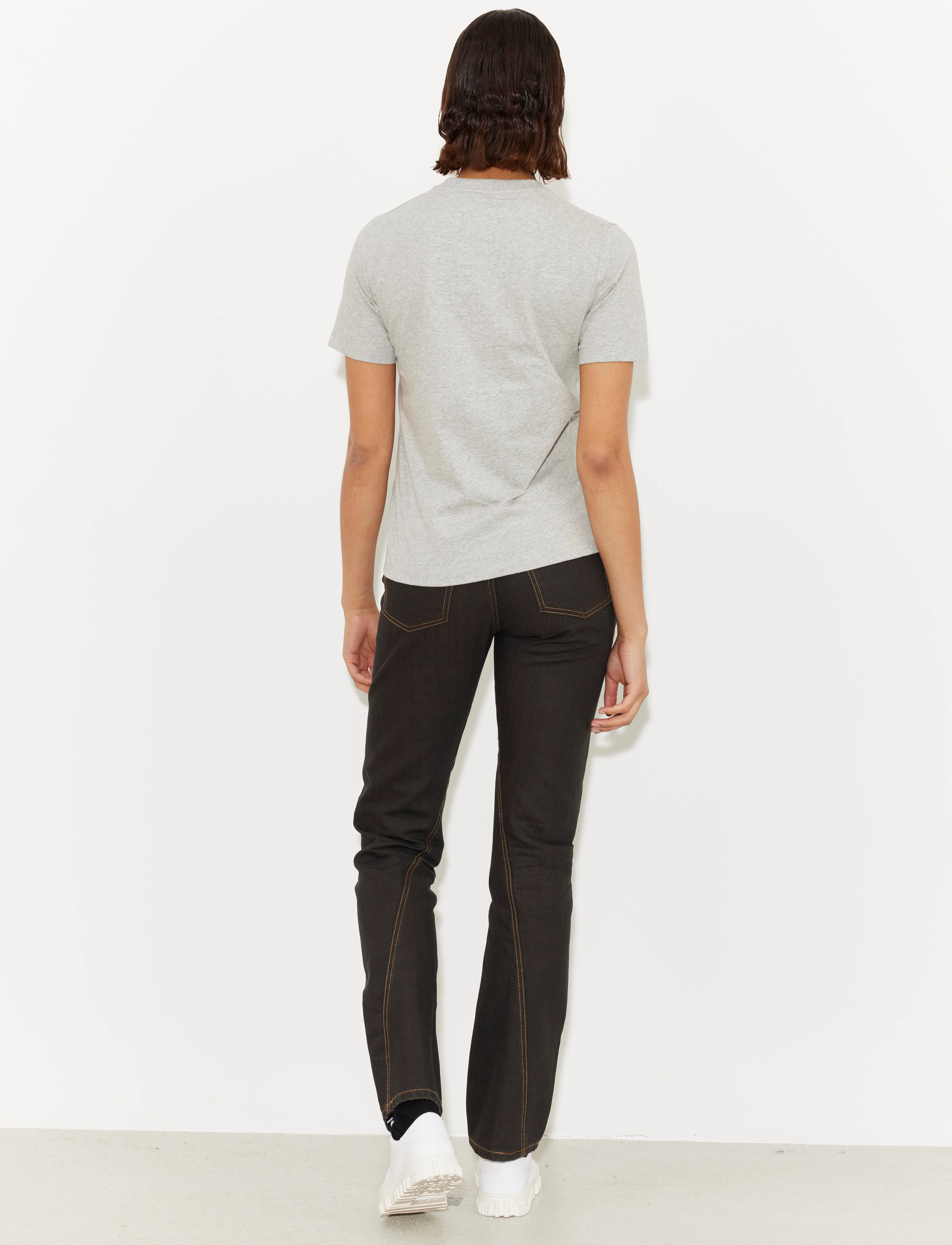 HOLZWEILER - Penny Print Tee - lt. grey mix - 4