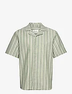 Liwa Striped Shirt - GREEN MIX