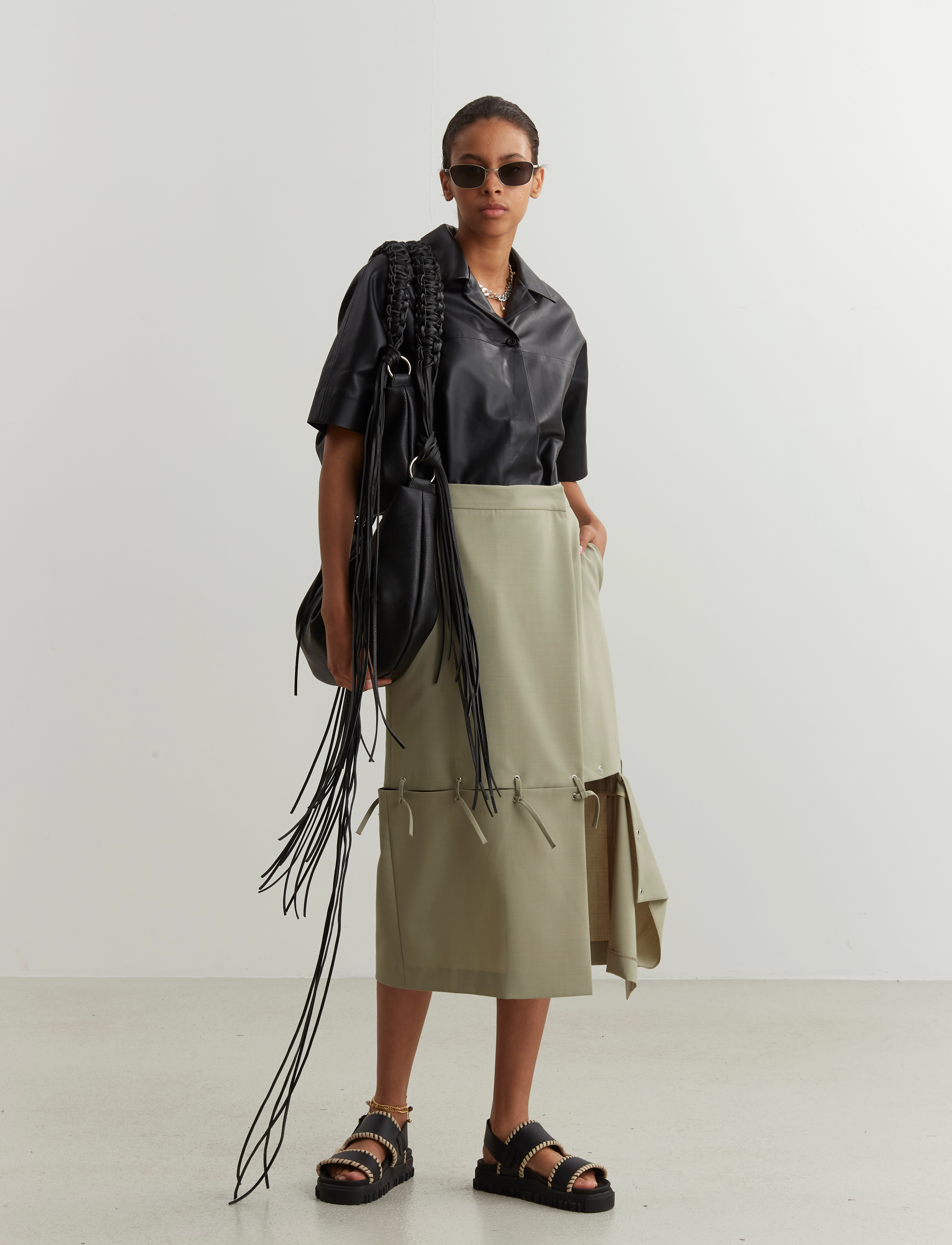 HOLZWEILER - Gabriela Skirt - midi skirts - teal - 4