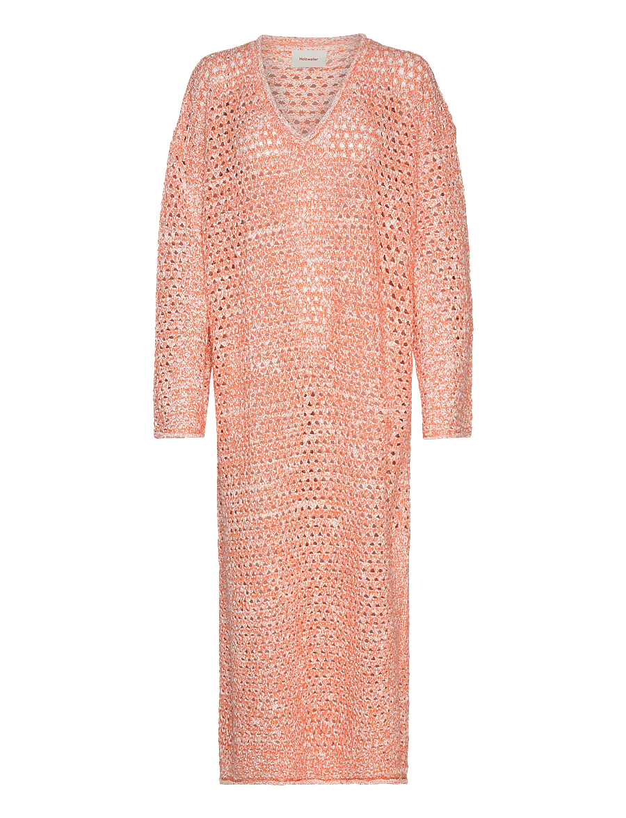 HOLZWEILER - Frida Crochet Dress - knitted dresses - orange mix - 1
