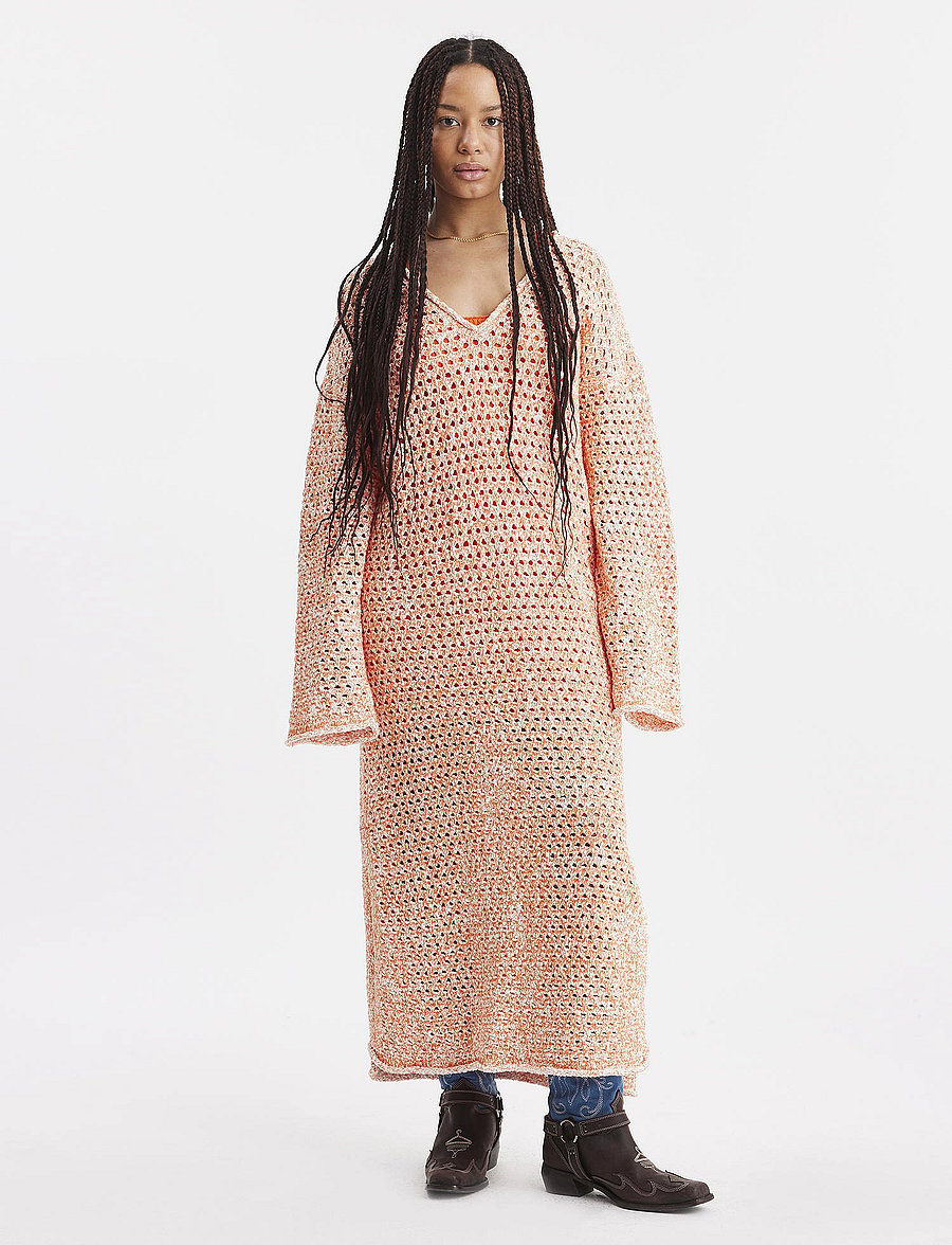 HOLZWEILER - Frida Crochet Dress - knitted dresses - orange mix - 0