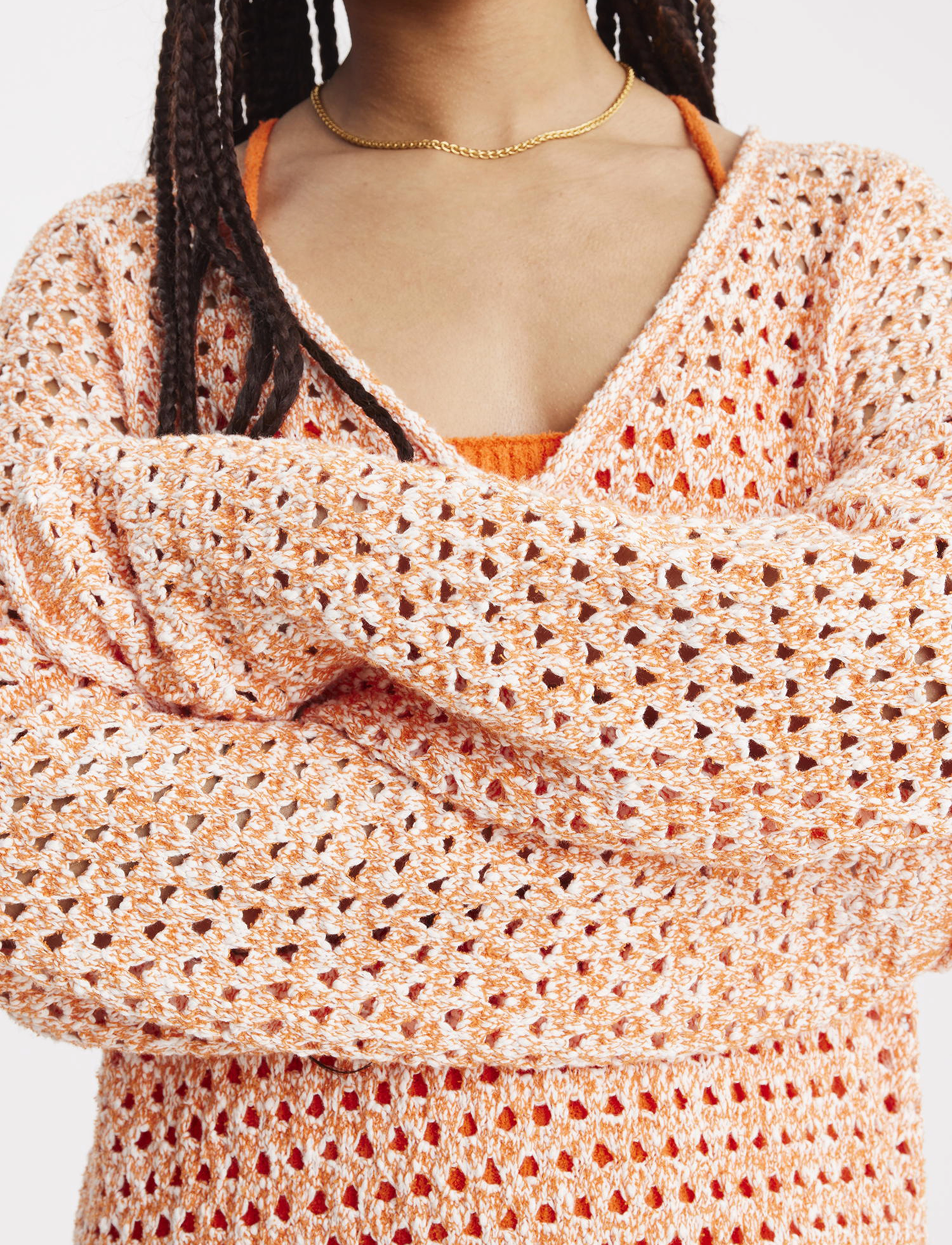HOLZWEILER - Frida Crochet Dress - gebreide jurken - orange mix - 3