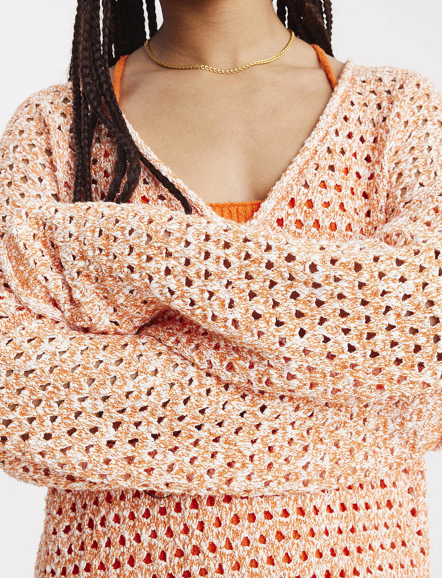 HOLZWEILER - Frida Crochet Dress - knitted dresses - orange mix - 3