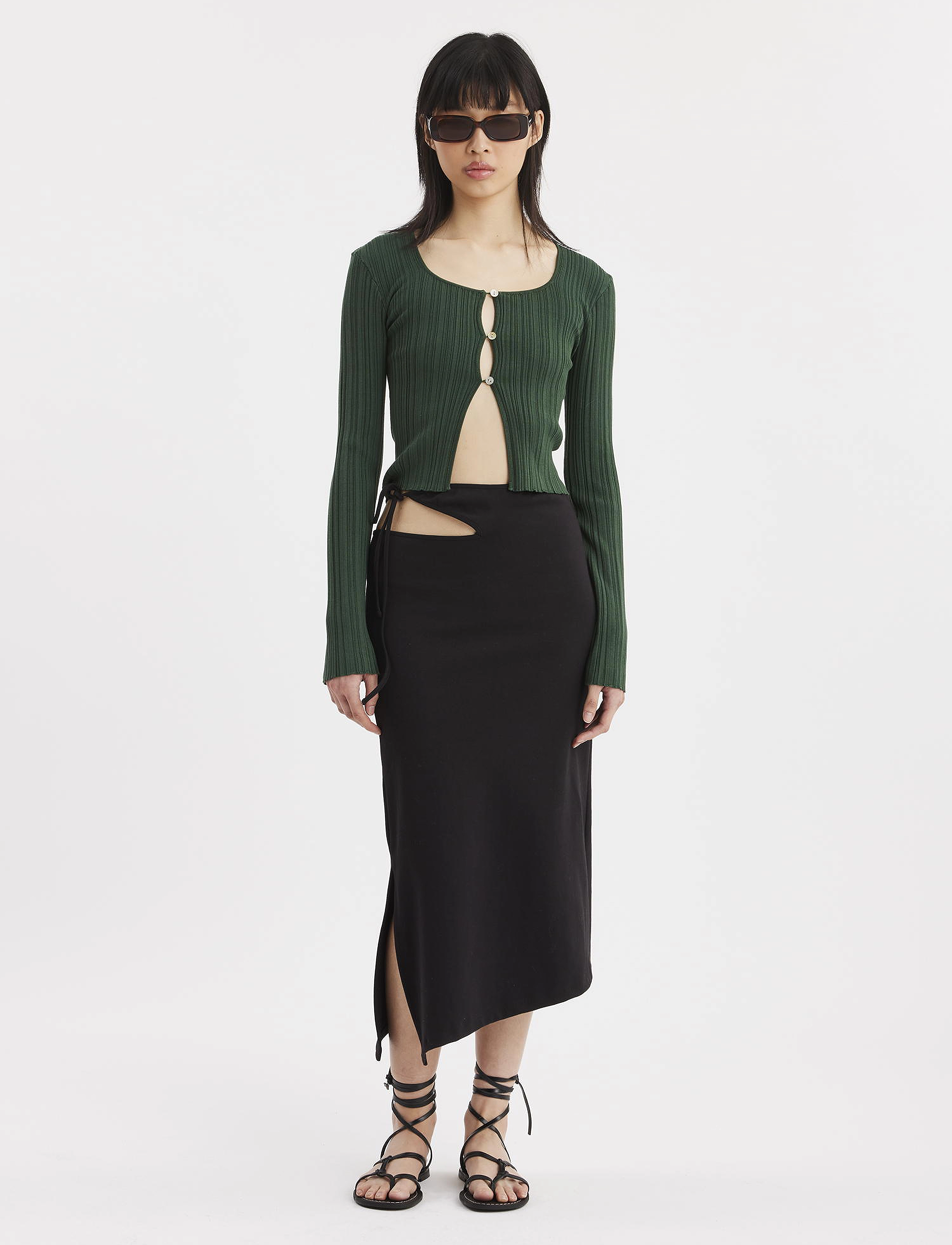 HOLZWEILER Badabom Skirt, M, Black, Nederdele > Knælange Og Midi, Dame