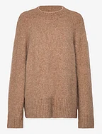 Fure Fluffy Knit Sweater - BEIGE