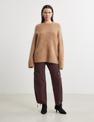 HOLZWEILER - Fure Fluffy Knit Sweater - strikkegensere - beige - 2