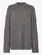 Fure Fluffy Knit Sweater - DK. GREY