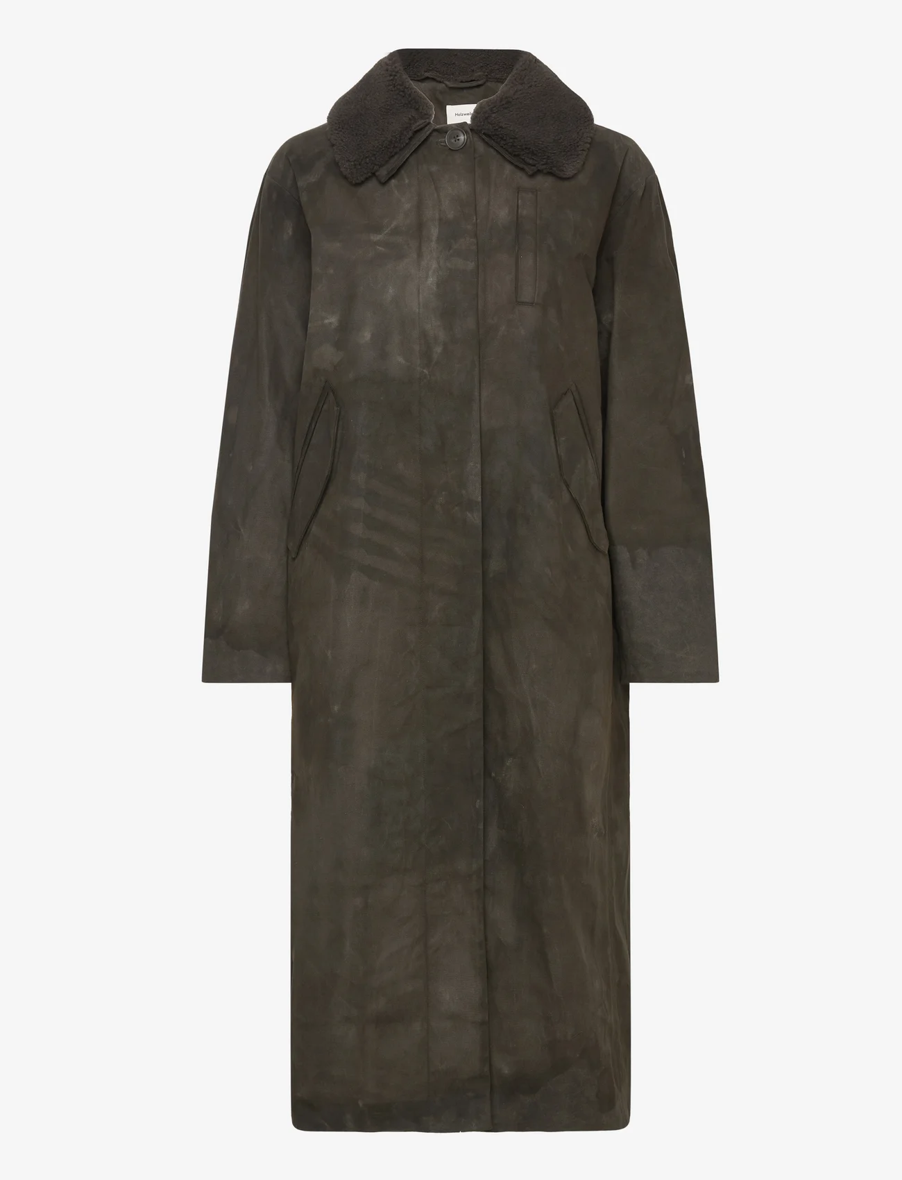 HOLZWEILER - Diana Long Coat - winter coats - dk. green - 0
