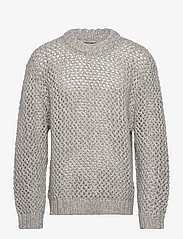 HOLZWEILER - Baha Fishnet Sweater - okrągły dekolt - sand mix - 0