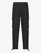 Lopa Cargo Washed Trousers - BLACK WASHED