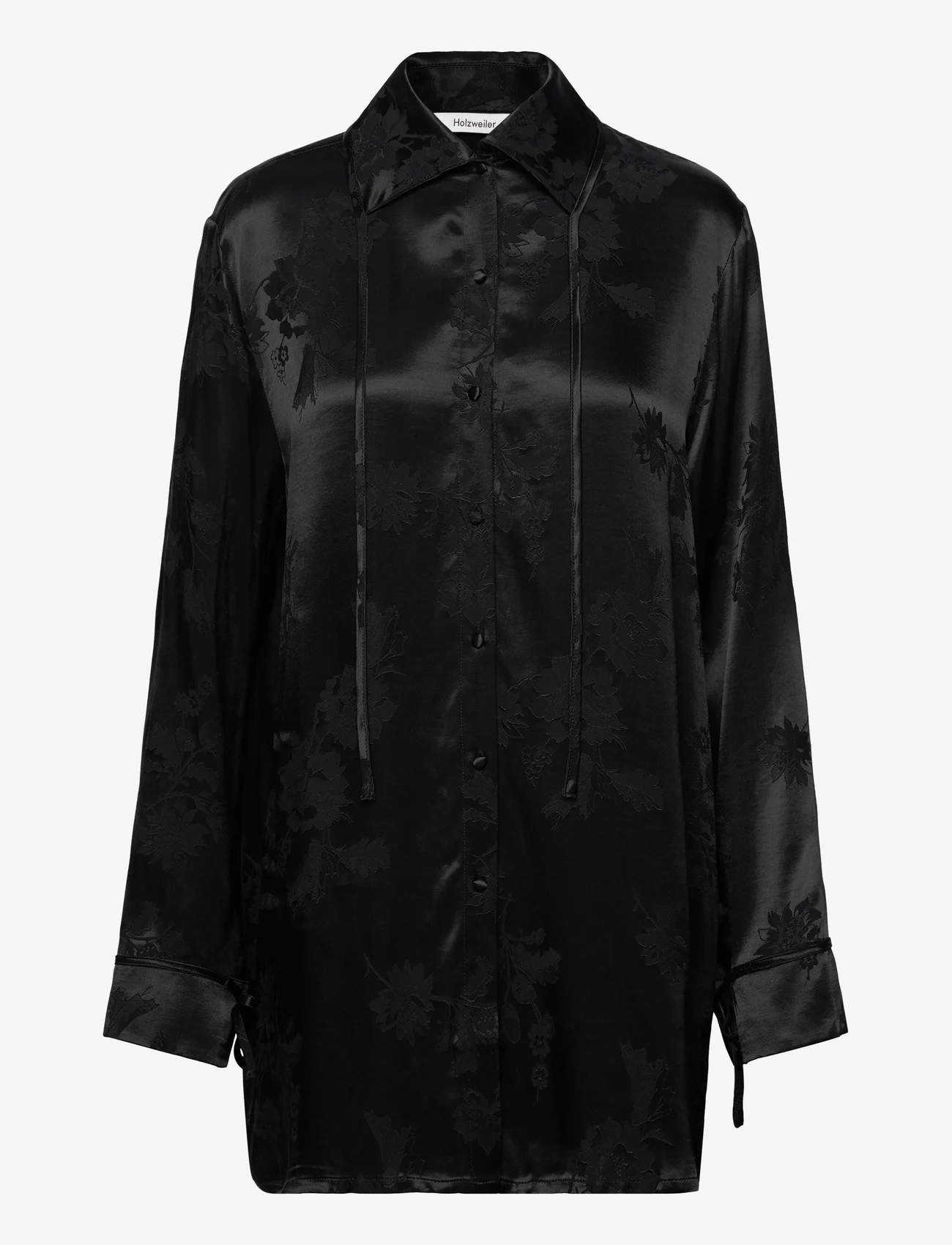 HOLZWEILER - Pom Jaquard Shirt - langermede skjorter - black - 0