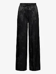 HOLZWEILER - Pom Jaquard Trousers - wide leg trousers - black - 0