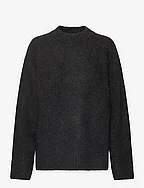 Fure Fluffy Knit Sweater - BLACK