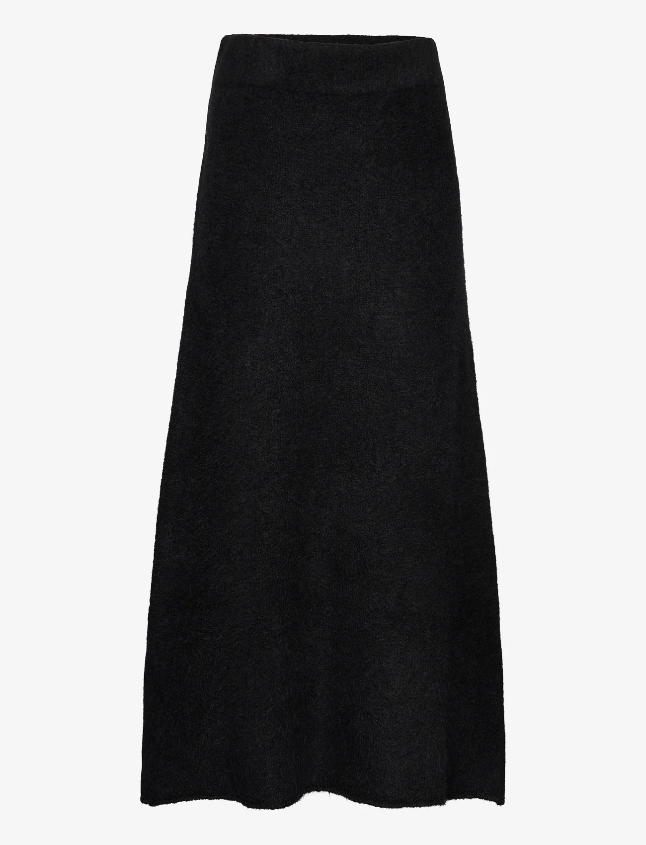 HOLZWEILER - Fure Fluffy Knit Skirt - stickade kjolar - black - 0