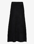 Fure Fluffy Knit Skirt - BLACK