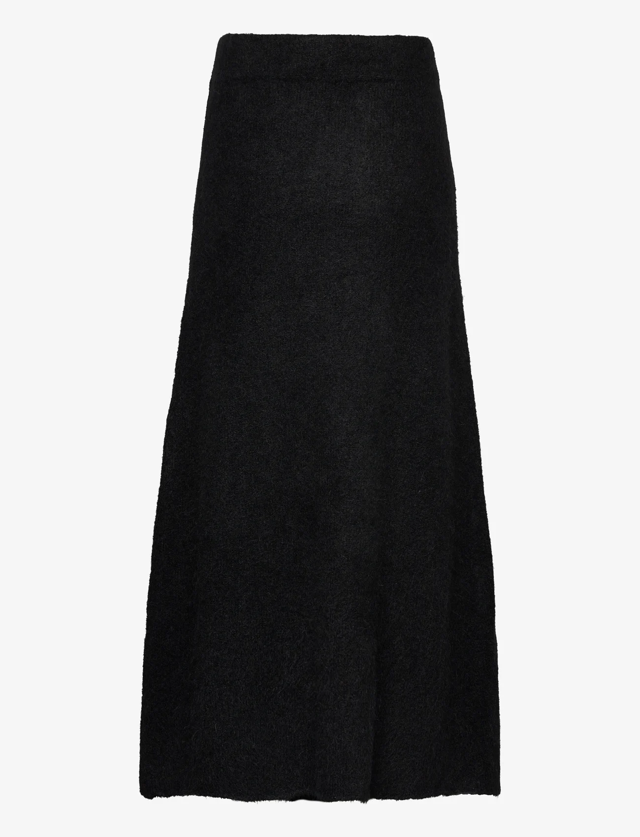 HOLZWEILER - Fure Fluffy Knit Skirt - stickade kjolar - black - 1