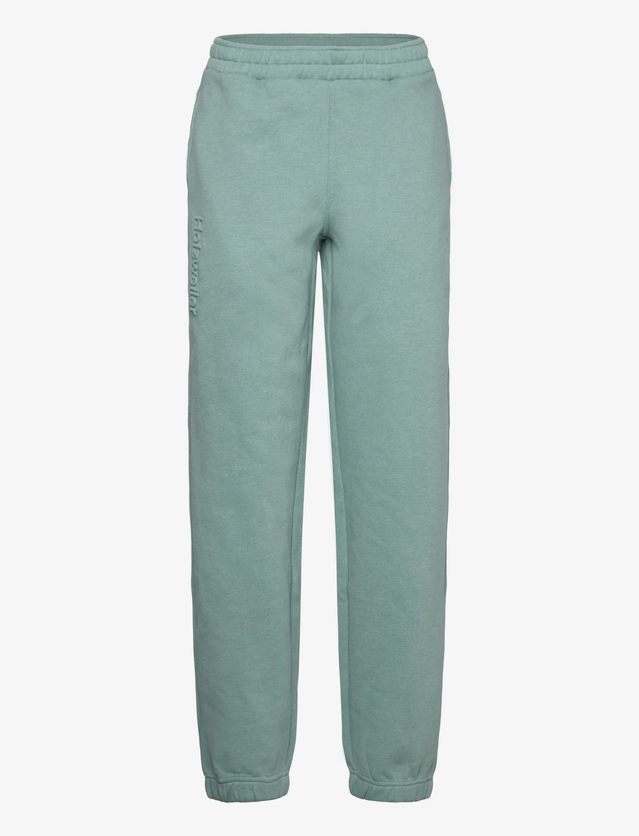 HOLZWEILER - Hailey Emboss Trousers - sweatpants - teal - 0