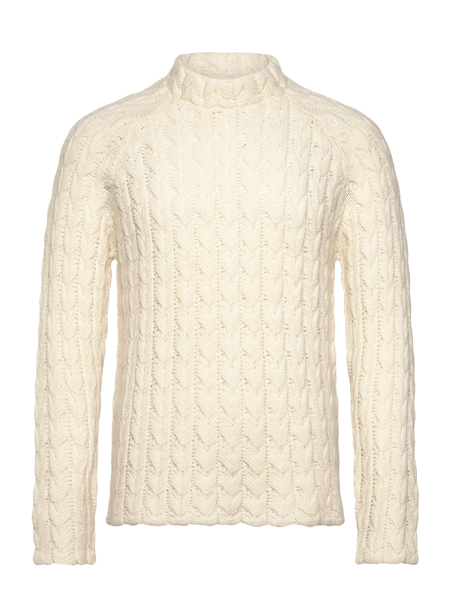 HOLZWEILER - Caraway Cable Crew - round necks - ecru - 1
