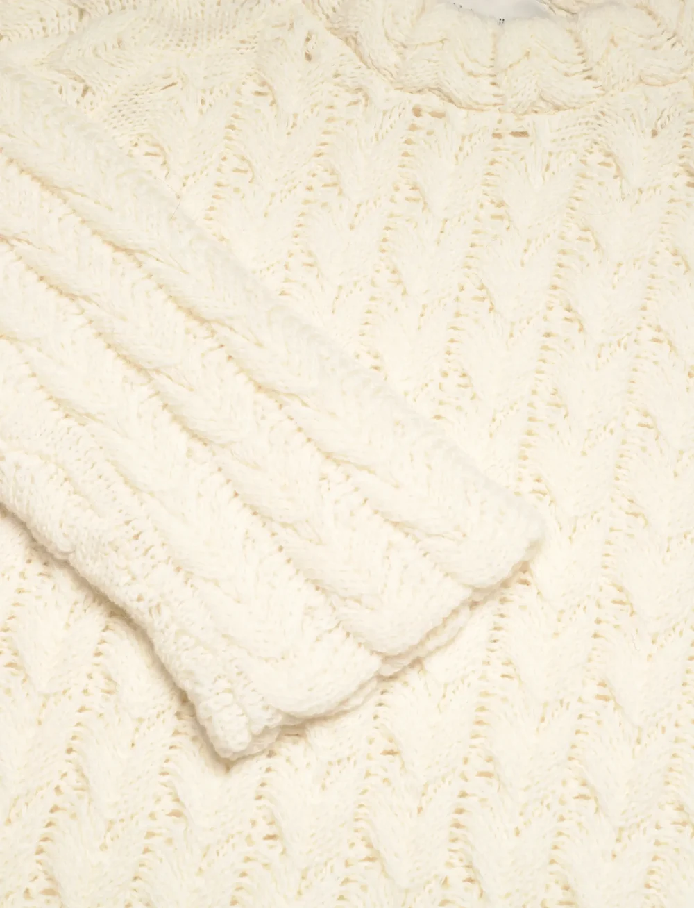 HOLZWEILER - Caraway Cable Crew - rund hals - ecru - 2