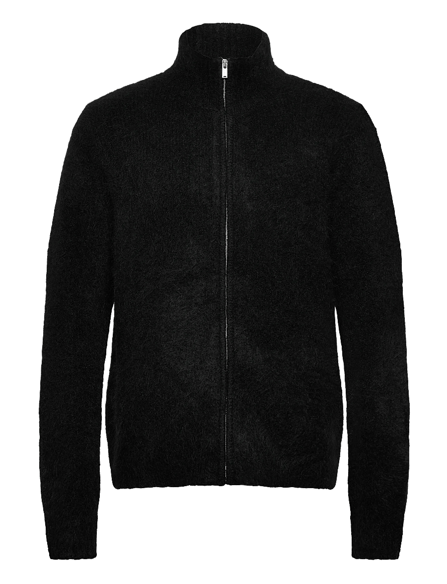 HOLZWEILER - Atlantic Hairy Zip Cardigan - lukuga džemprid - black - 1