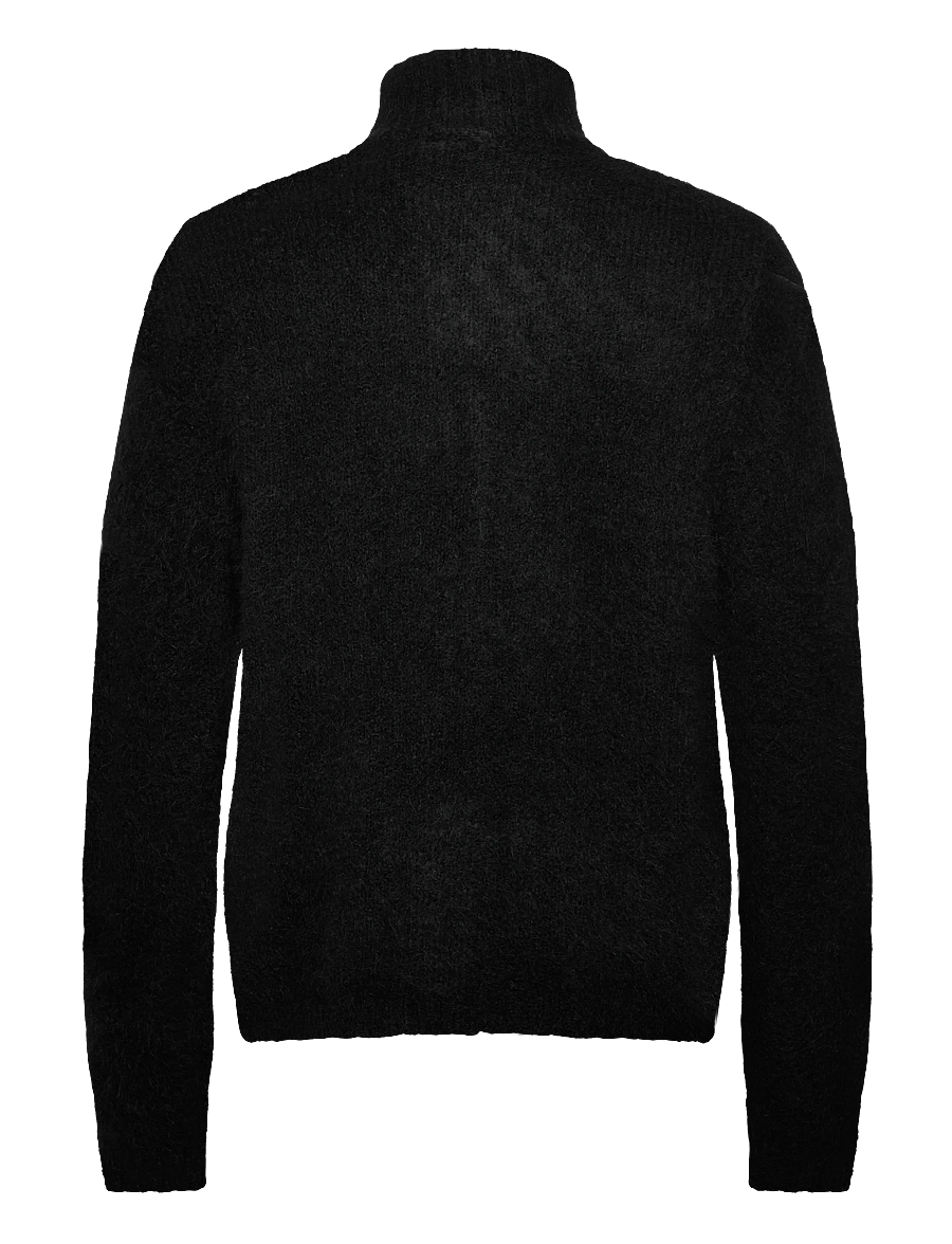 HOLZWEILER - Atlantic Hairy Zip Cardigan - lukuga džemprid - black - 2