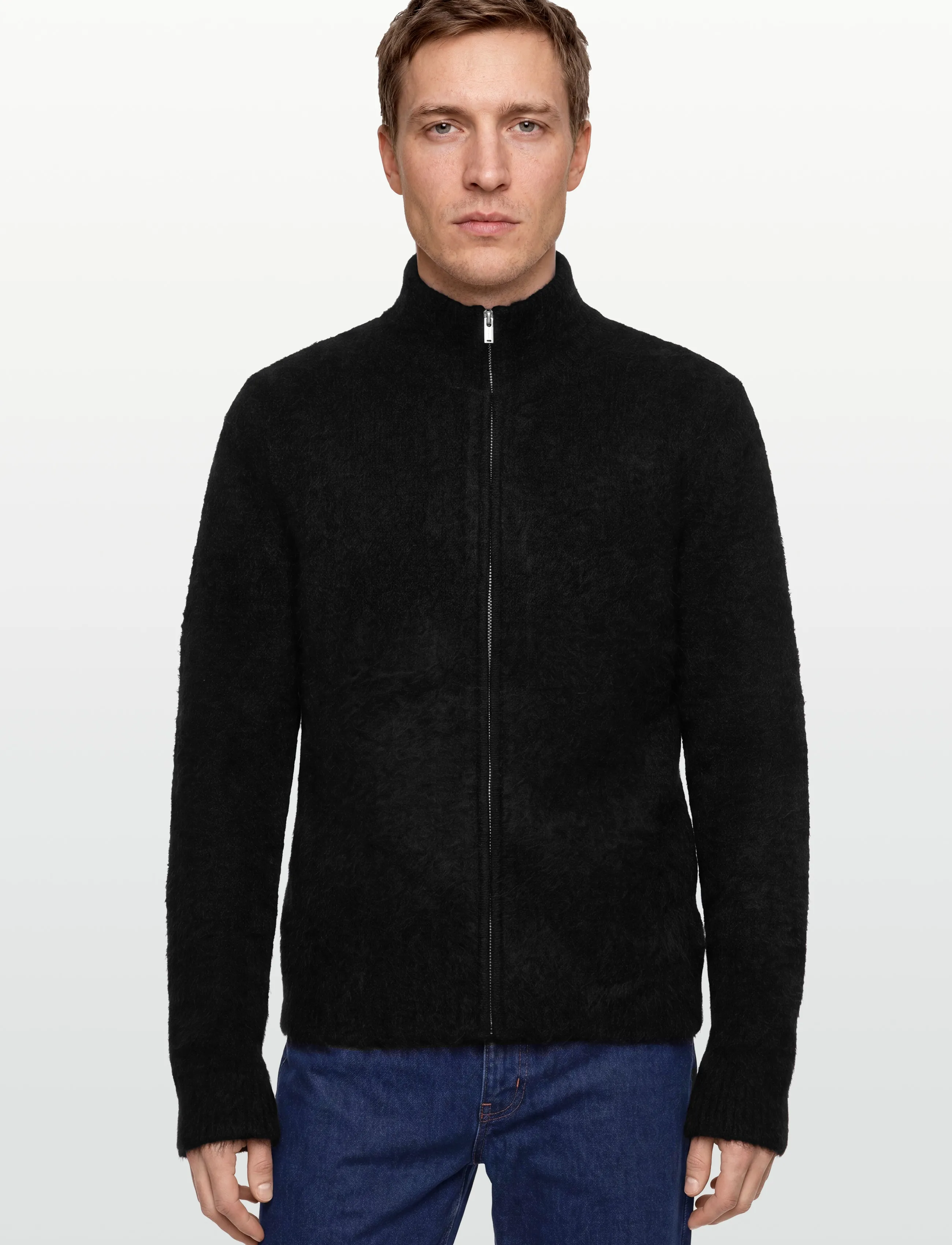 HOLZWEILER - Atlantic Hairy Zip Cardigan - full zip tröjor - black - 3