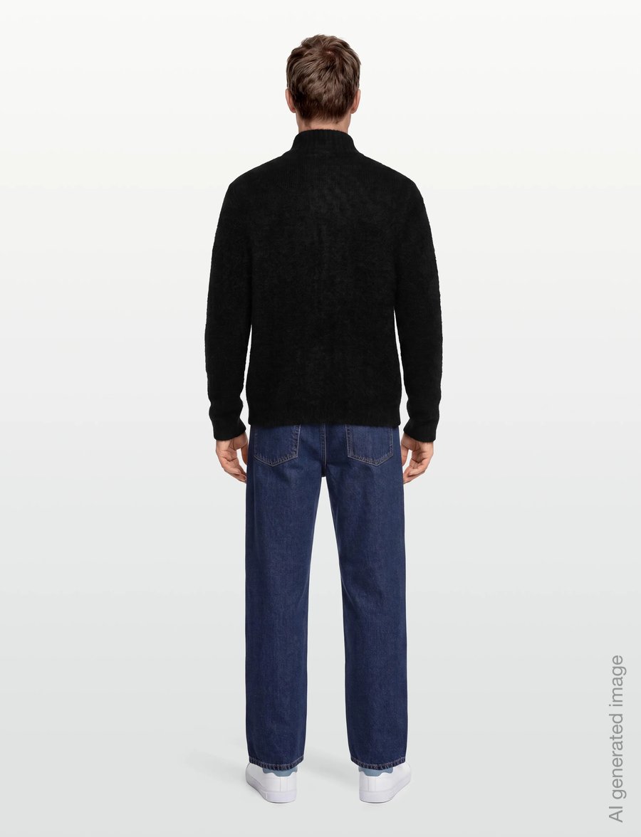 HOLZWEILER - Atlantic Hairy Zip Cardigan - lukuga džemprid - black - 4