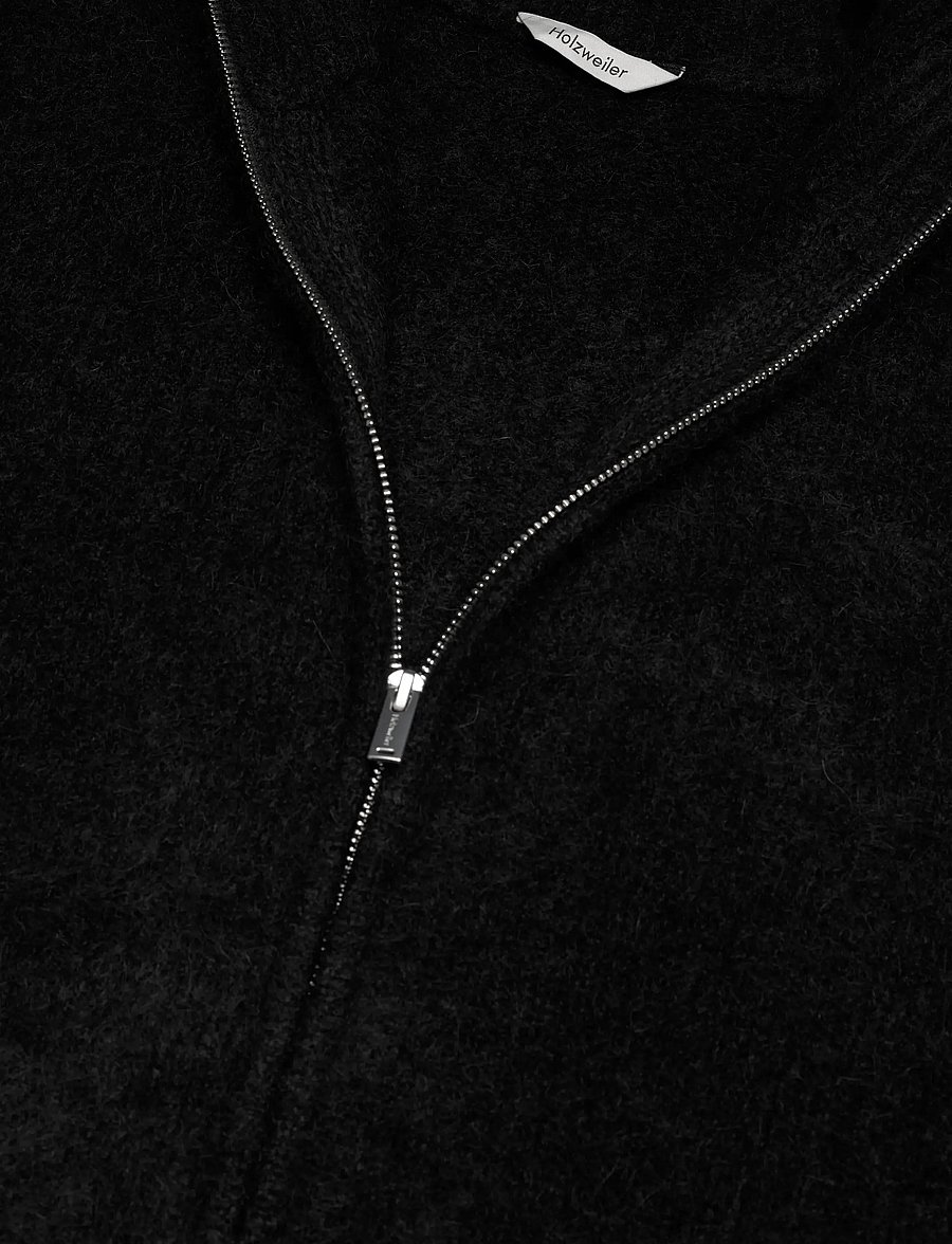 HOLZWEILER - Atlantic Hairy Zip Cardigan - lukuga džemprid - black - 5
