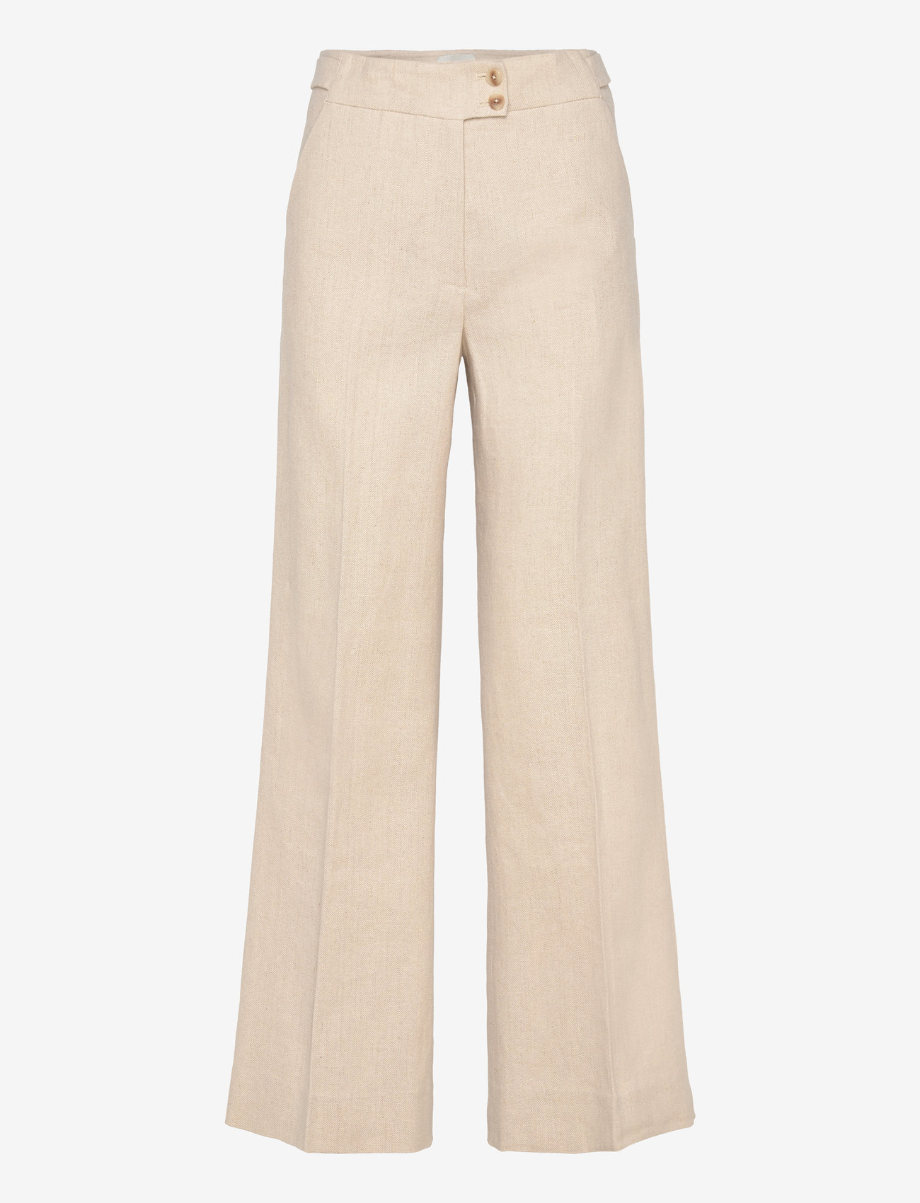 HOLZWEILER - Ella Linen Trousers - hørbukser - ecru - 0