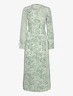 Valery Print Dress - GREEN MIX