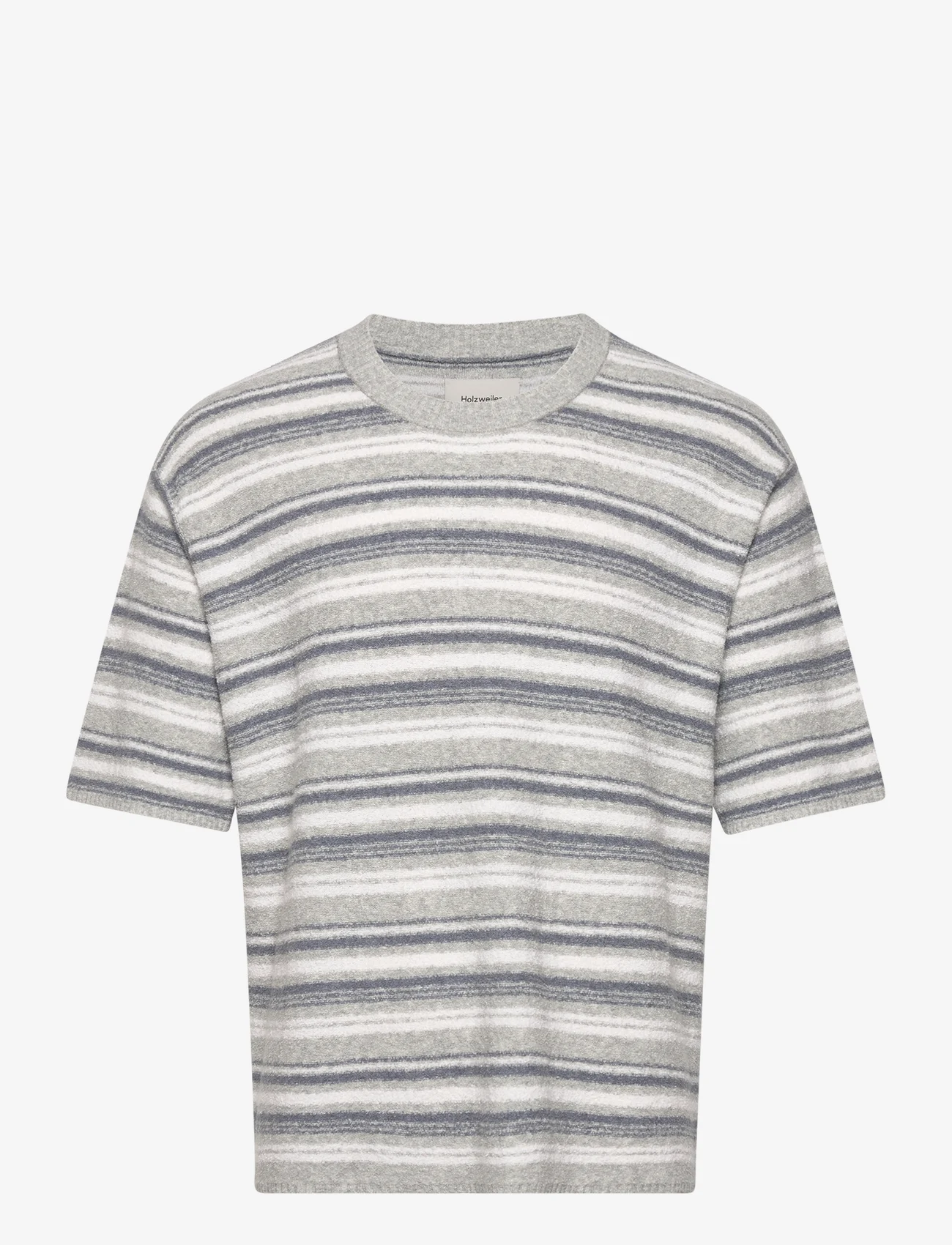 HOLZWEILER - Ranger Striped Knit Tee - kortærmede t-shirts - blue mix - 0