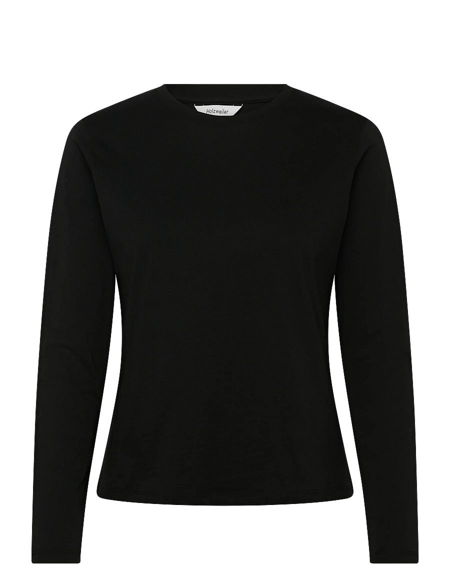 HOLZWEILER - W. Regular Long Sleeve - long-sleeved tops - black - 1