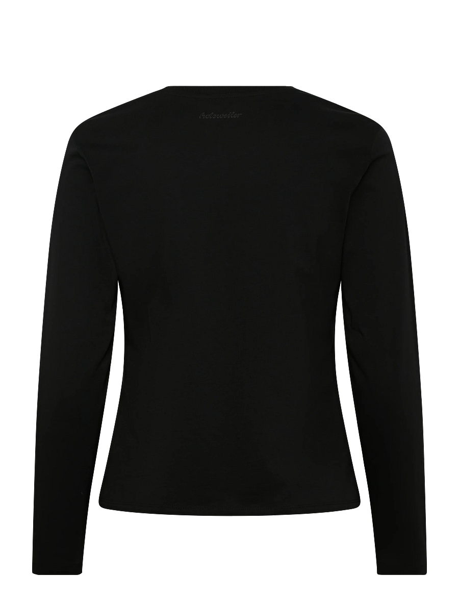 HOLZWEILER - W. Regular Long Sleeve - long-sleeved tops - black - 2