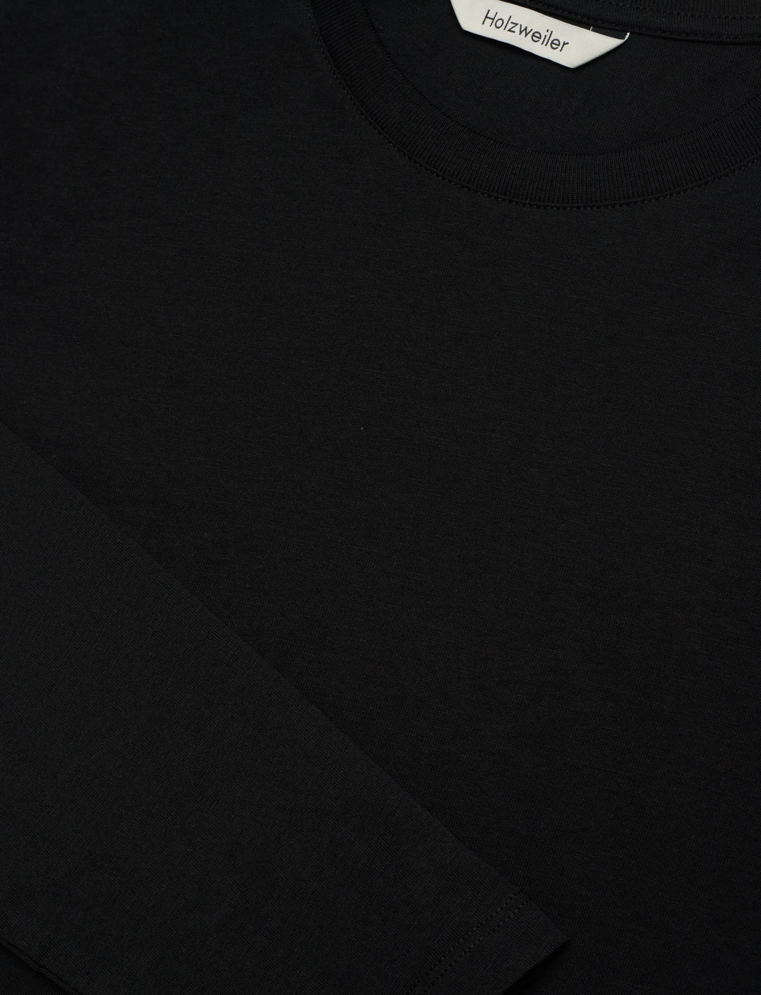 HOLZWEILER - W. Regular Long Sleeve - langärmlige tops - black - 2