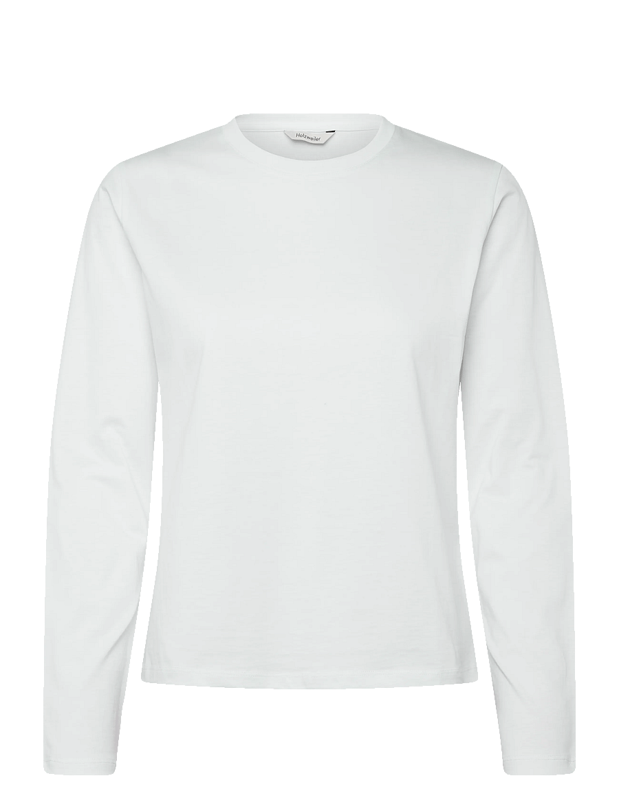 HOLZWEILER - W. Regular Long Sleeve - langärmlige tops - white - 1