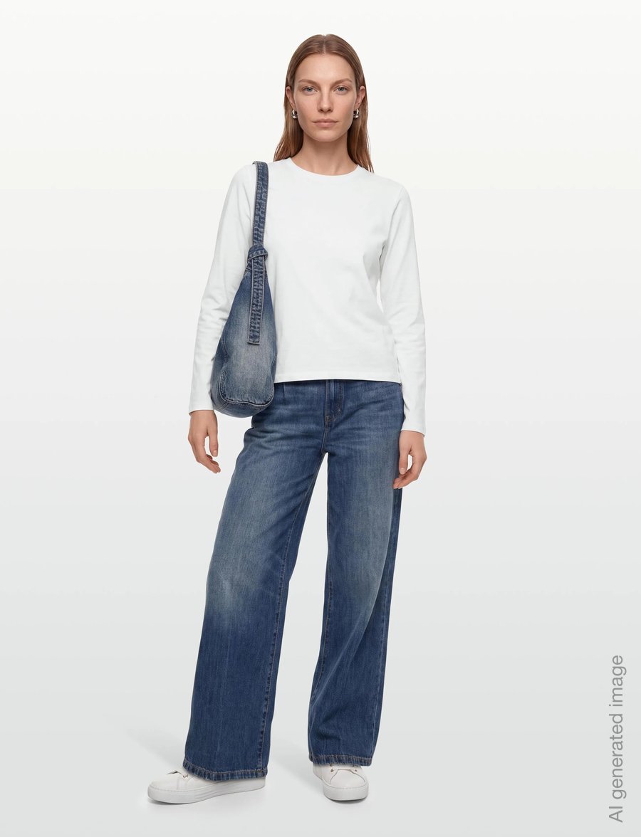 HOLZWEILER - W. Regular Long Sleeve - langärmlige tops - white - 0