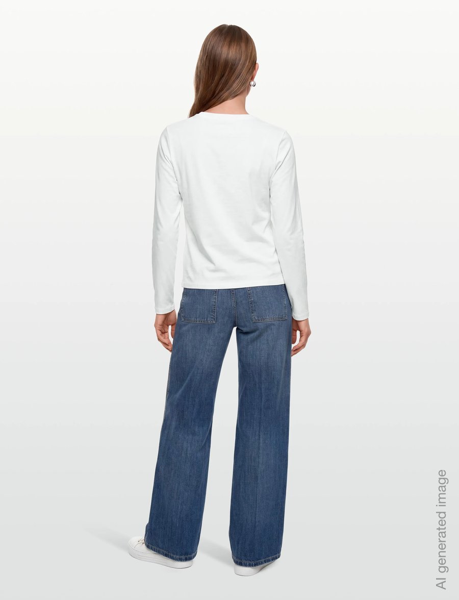 HOLZWEILER - W. Regular Long Sleeve - langärmlige tops - white - 4