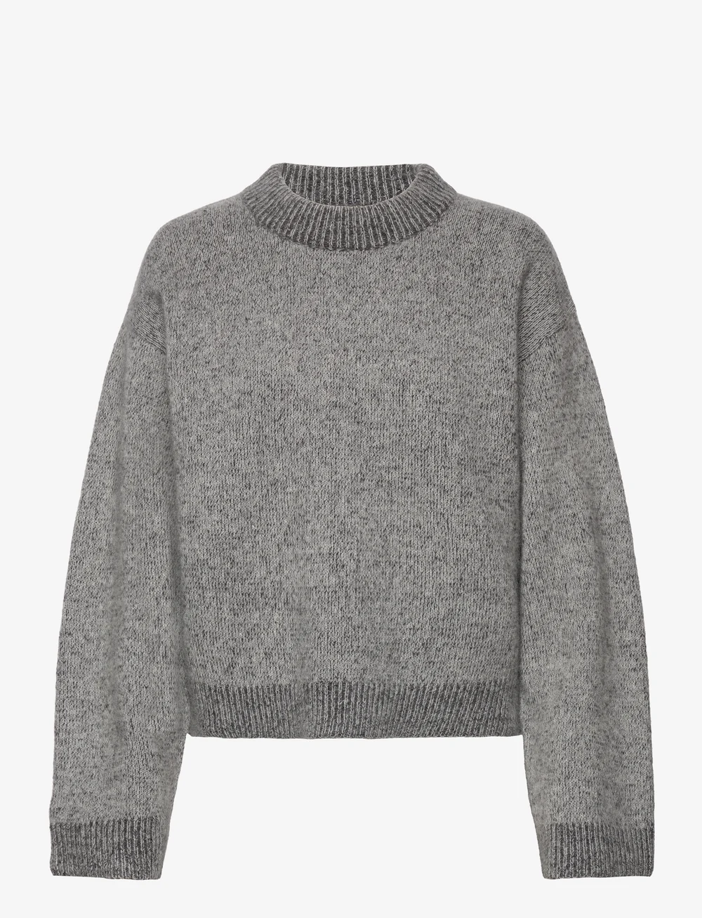 HOLZWEILER - Tine Knit Crew Neck - striktrøjer - dk. grey mix - 0