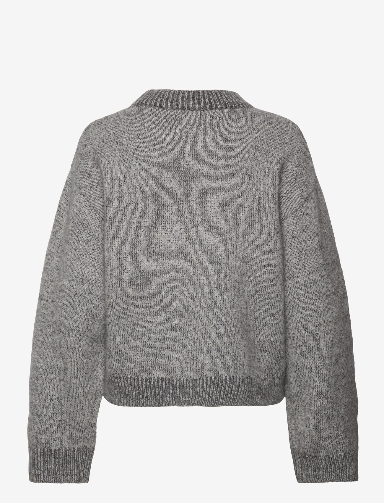 HOLZWEILER - Tine Knit Crew Neck - striktrøjer - dk. grey mix - 1
